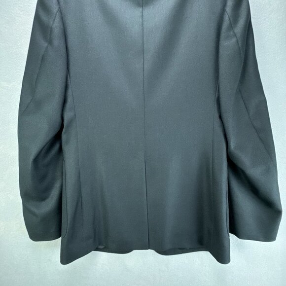 Angelo Donati Blazer Mens XL 40 Black Gold Enamel Buttons Wool Blend 2 Button - Picture 6 of 16